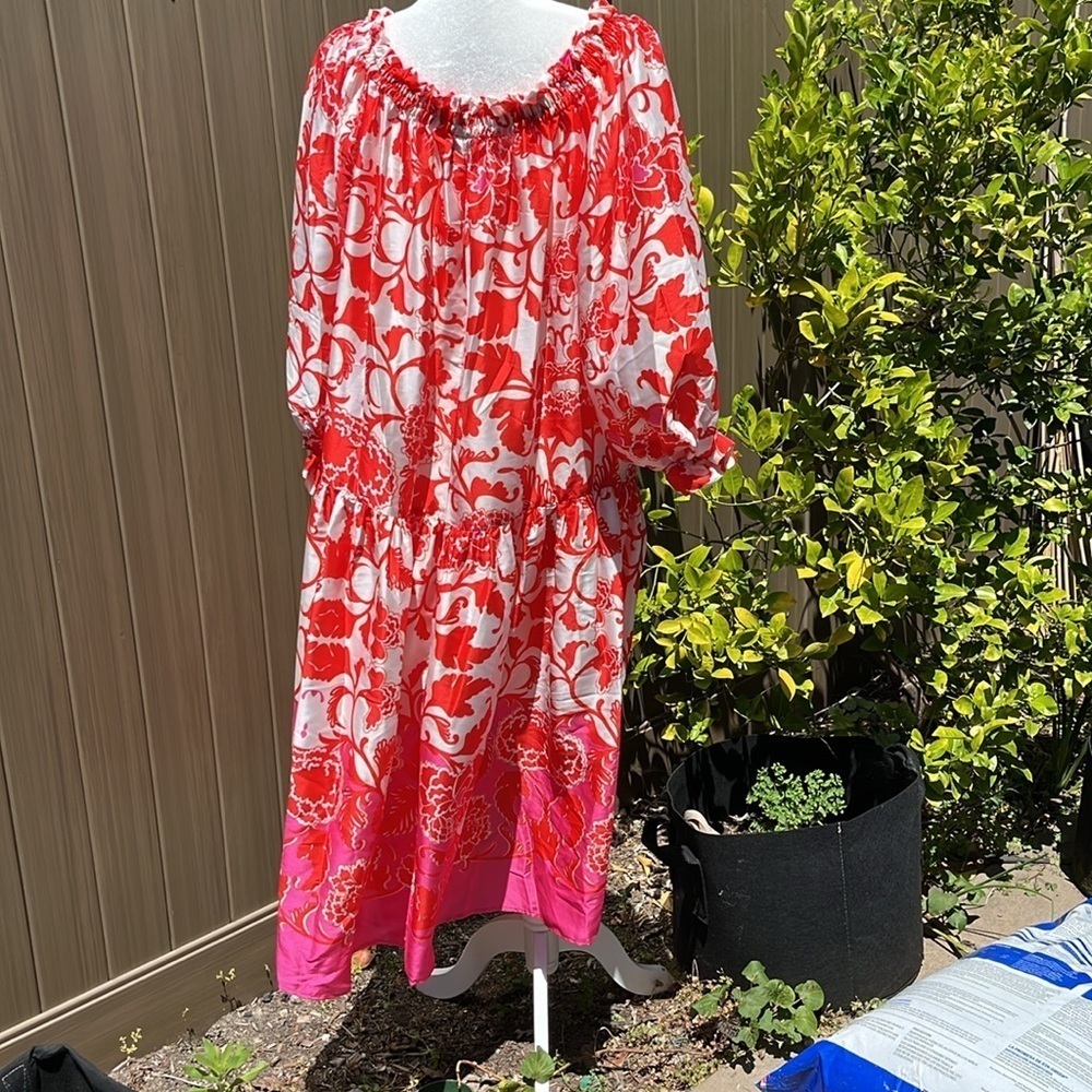 Anthropologie Delfi Women's Sasha Off-The-Shoulder Maxi Dress Large Wedding NWT - Picture 8 of 16